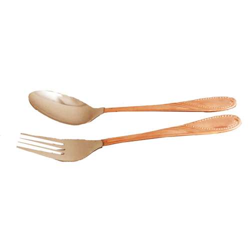 ست قاشق و چنگال مسی کد 098