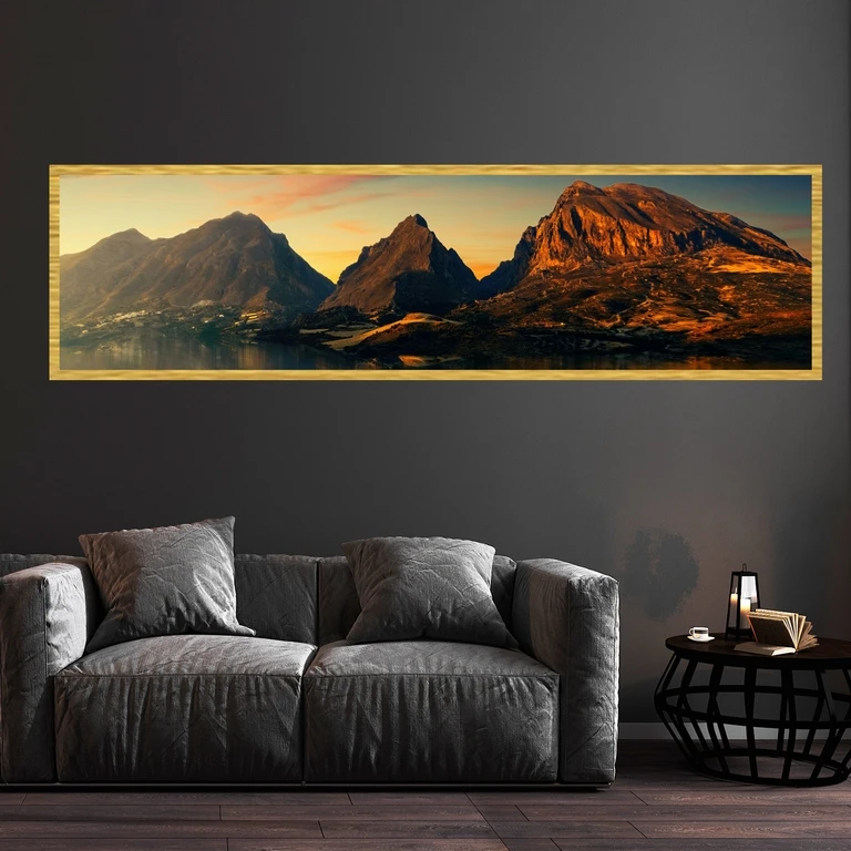 تابلو بکلیت طرح منظره کوهستان مدل کشیده T-7682