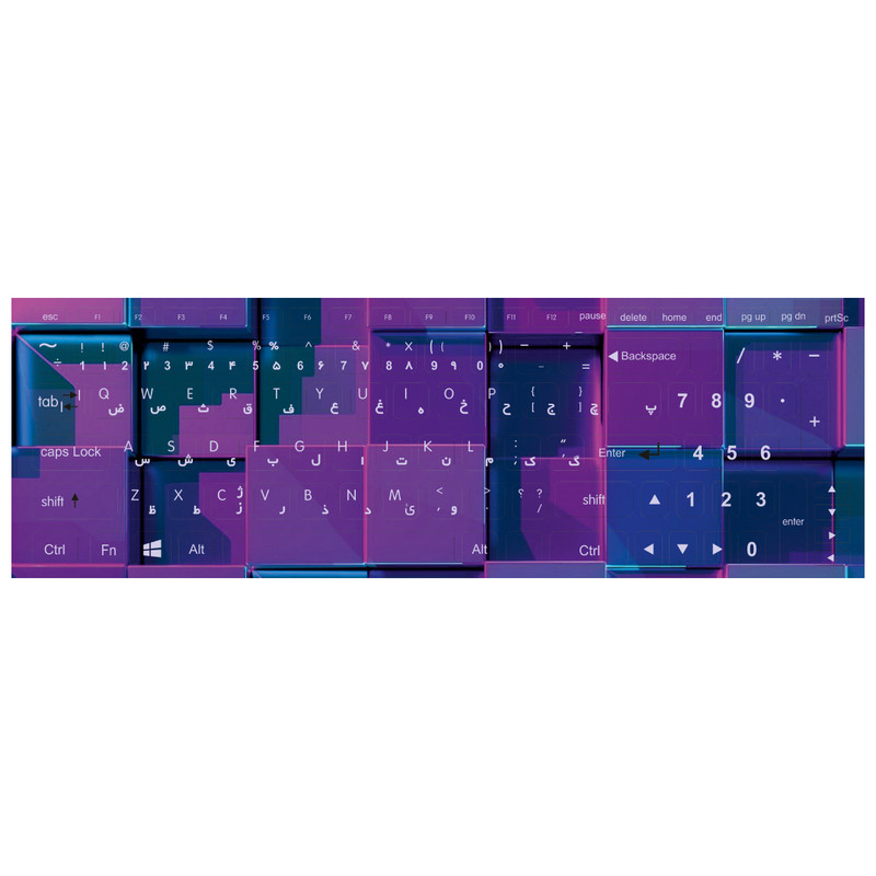 برچسب حروف فارسی کیبورد مدل Purple