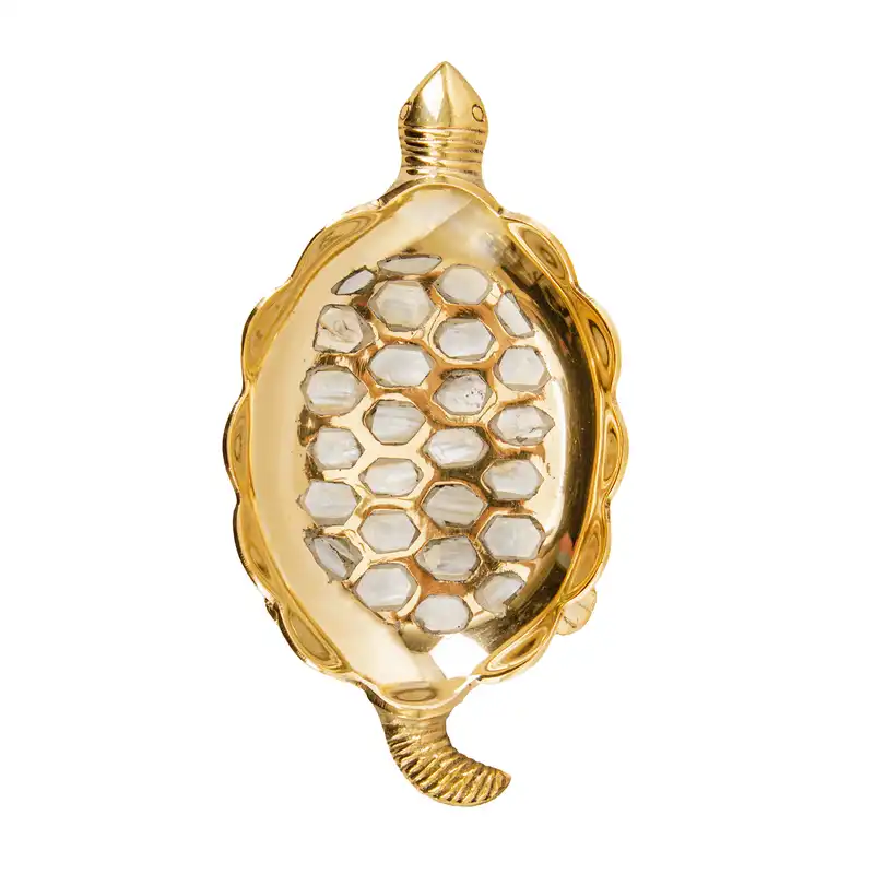 شیرینی خوری برنجی مدل  لاکپشت دست ساز  کد 6909