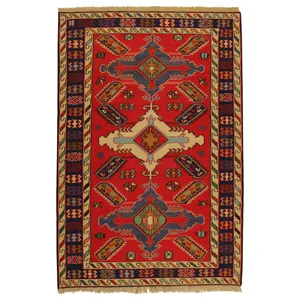 گلیم دستبافت یک و نیم متری مدل ورنی کد 990918