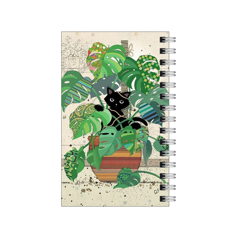 دفترچه یادداشت مدل to do list طرح گربه و گلدان برگ انجیری کد 5080110