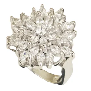 انگشتر نقره زنانه مدل سوپر لوکس جواهری 420-230