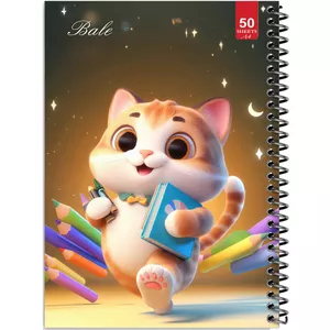 دفتر نقاشی 50 برگ انتشارات بله طرح گربه کوچولو و مداد رنگی کد A4-L316