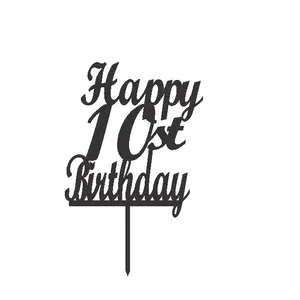 تاپر کیک طرح عدد 10 مدل happy birthday
