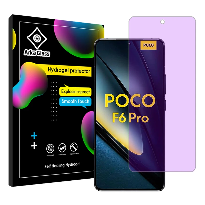 محافظ صفحه نمایش آنتی پرپل آرکا گلس مدل Tough مناسب برای گوشی موبایل شیائومی Poco F6 Pro
