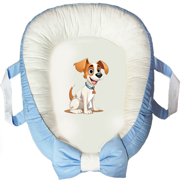 سرویس خواب سه تکه نوزاد ناریکو مدل گارد محافظ دار طرح سگ کد 0275