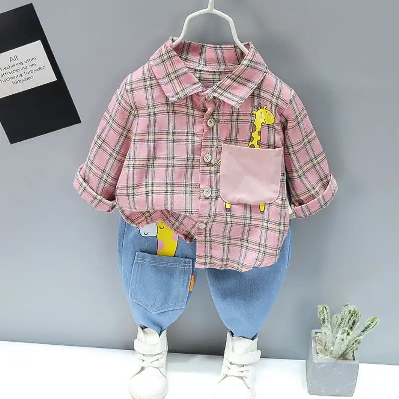 ست پیراهن و شلوار دخترانه مدل زرافه ای