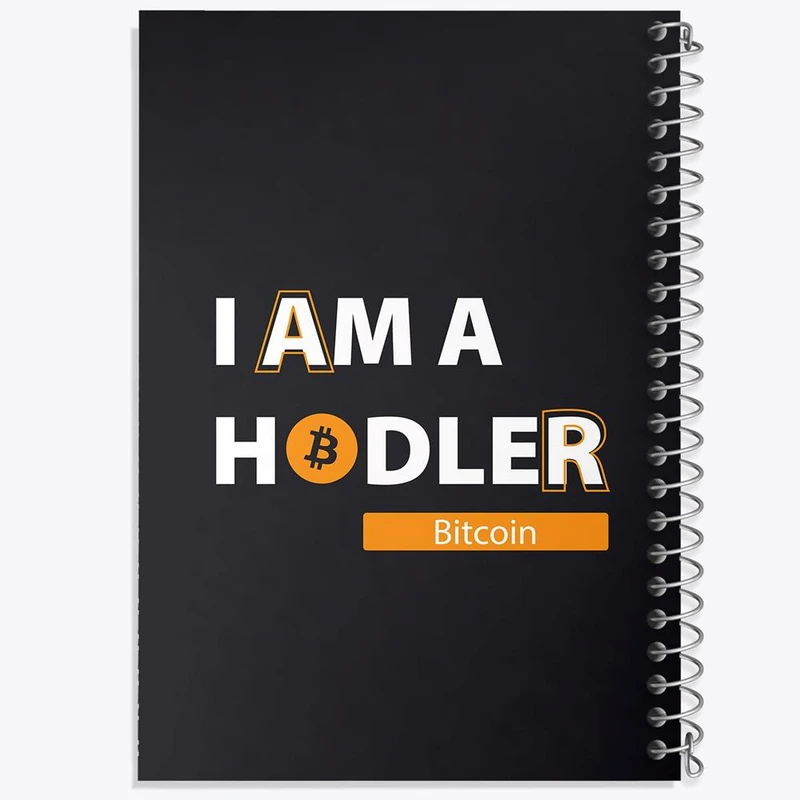 دفتر ژورنال نویسی 50 برگ خندالو مدل نقطه ای طرح I Am A Hodler Bitcoin کد 10891