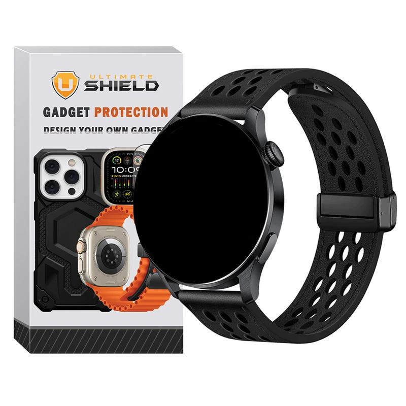 بند آلتیمیت شیلد مدل Dot Leather Magnet TW مناسب برای ساعت هوشمند سامسونگ Galaxy Gear S3 / Watch 3 45mm / Watch 46mm / S3 Frontier / S3 Classic Gear 2 R380