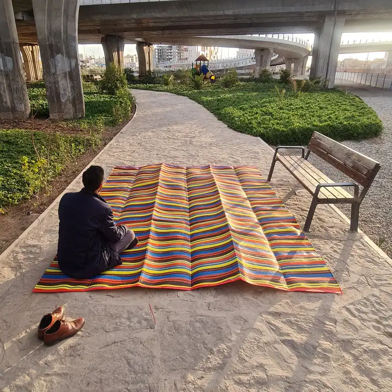 زیر انداز سفری 16 نفره الماس مدل حصیری  10