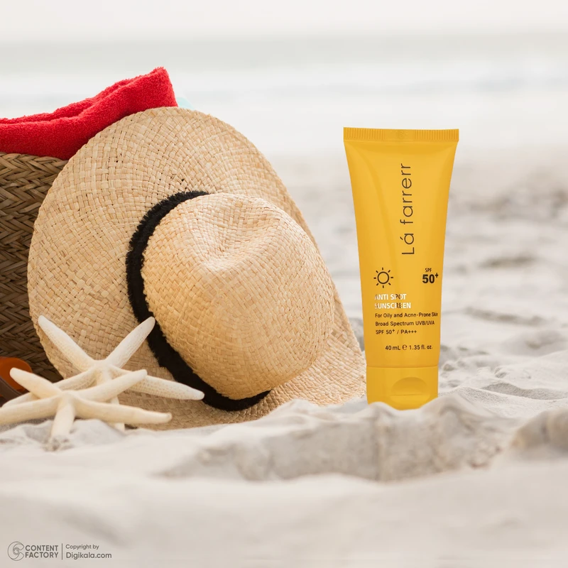 عکس شماره 11 : کرم ضدآفتاب و ضدلک بی-رنگ لافارر مدل spf50، مناسب پوست-های چرب، حجم 40 میلی-لیتر