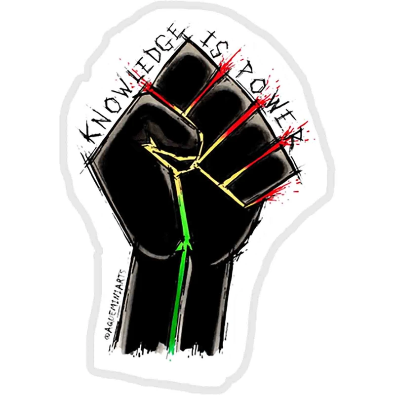 استیکر لپ تاپ طرح Knowledge Is Power کد ST1083