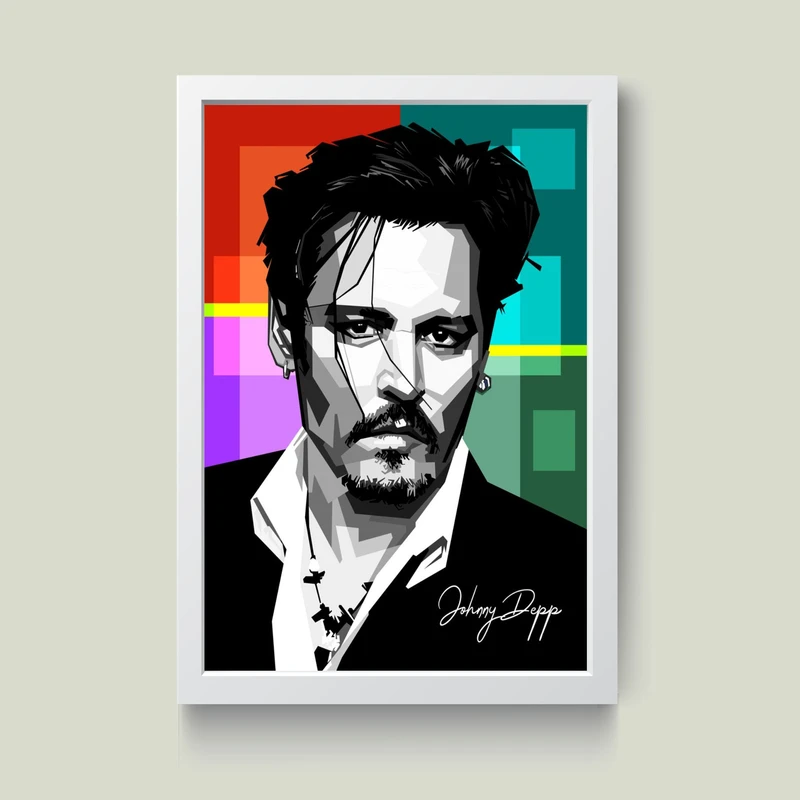 تابلو مدل Johnny Depp کدS1657-w