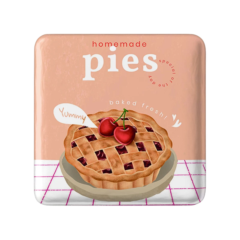 مگنت خندالو طرح کیک و شیرینی پزی مدل مربعی کد 36675