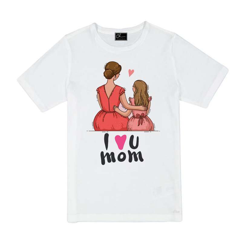 تی شرت دخترانه مدل MOM کد J93 رنگ سفید