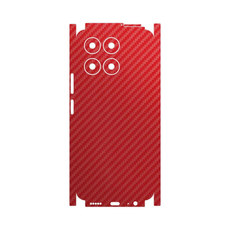 برچسب پوششی ماهوت مدل Red-Fiber-FullSkin مناسب برای گوشی موبایل آنر X6a