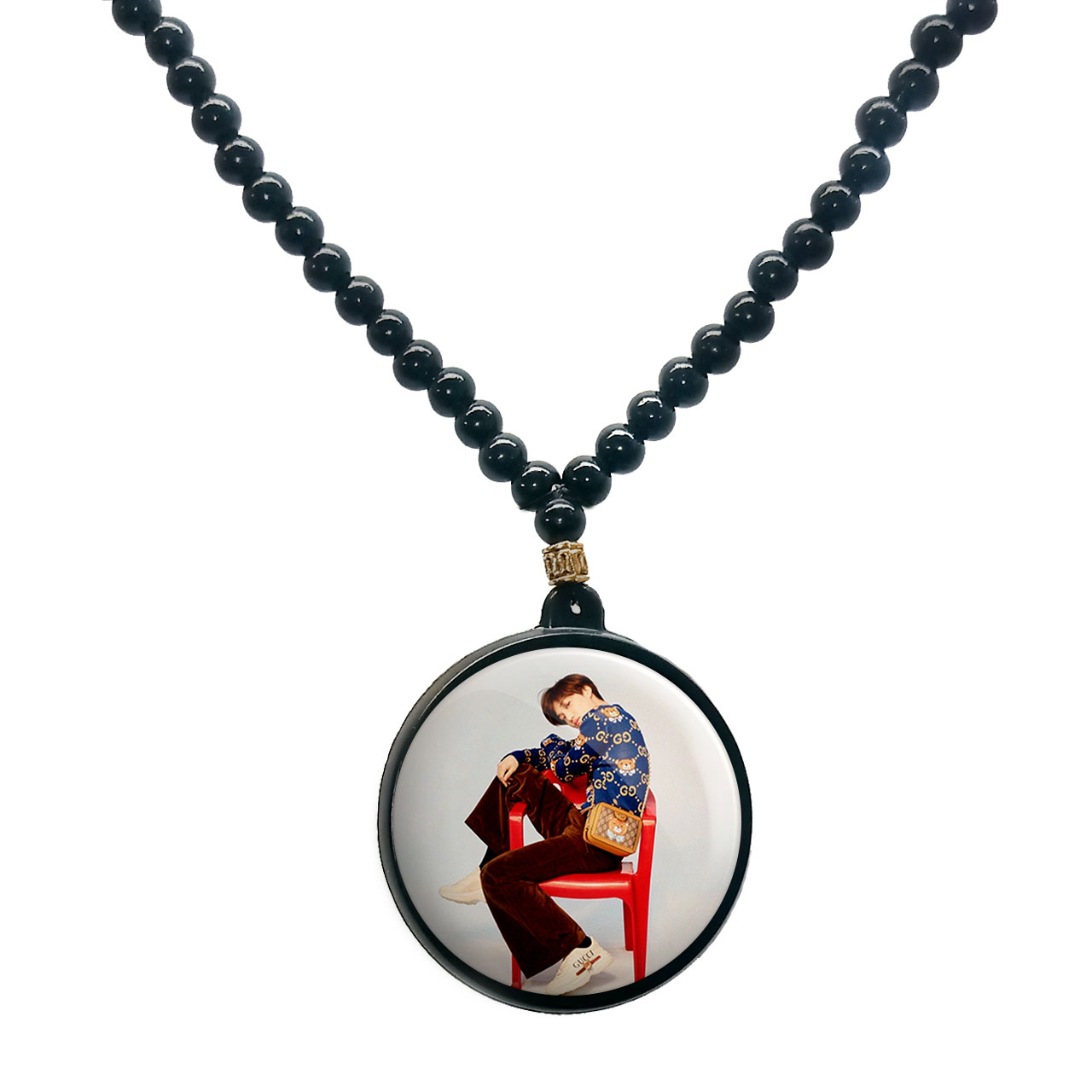 گردنبند پرمانه طرح exo کد pmd.14147 مدل دو طرفه