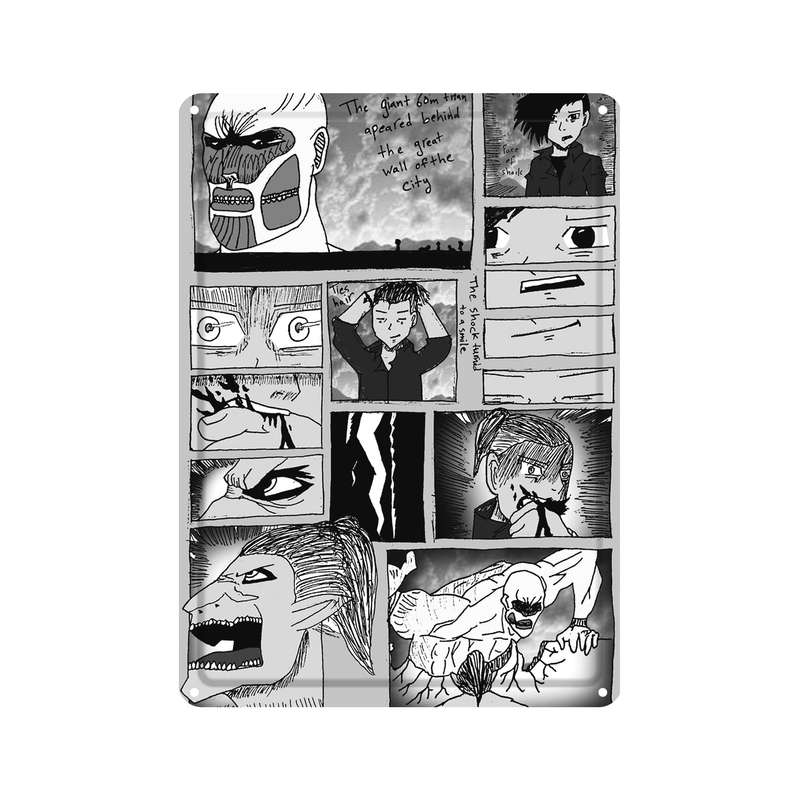 دیوارکوب مدل انیمه کد s 1986 attack on titans