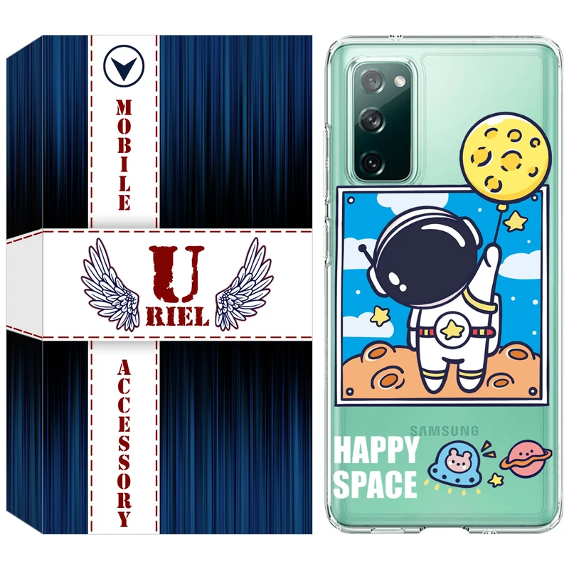 کاور یوریل مدل Clear کد 7 طرح فضانورد مناسب برای گوشی موبایل سامسونگ Galaxy S20 FE
