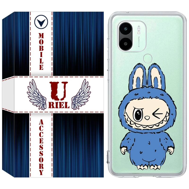 کاور یوریل قاب مدل Clear کد 116 طرح لبوبو Labubu مناسب برای گوشی موبایل شیائومی Redmi A1 Plus / A2 Plus