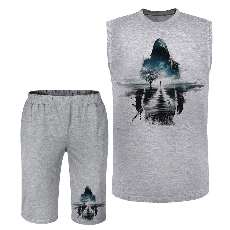 ست تاپ و شلوارک مردانه مدل اشین A311