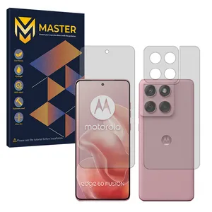 Master Hydrogel model Matte Screen Protector for Motorola Edge 60 Fusion mobile phone along with the back protector