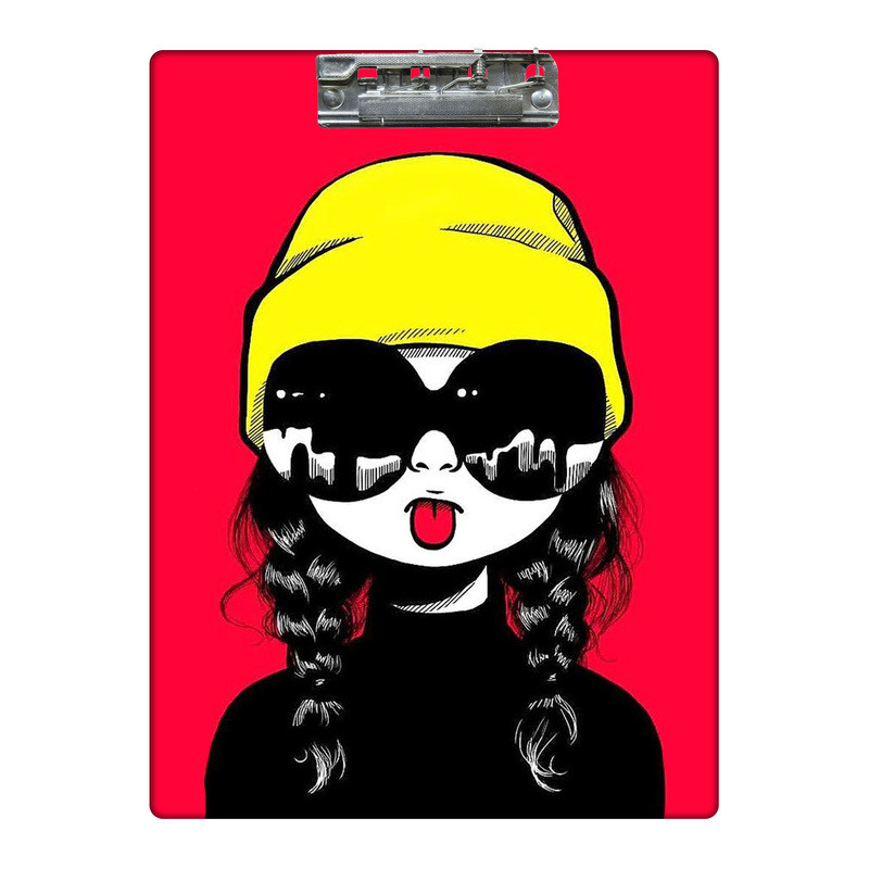 تخته شاسی طرح دختر زبون دراز کد  2231766 سایز A4