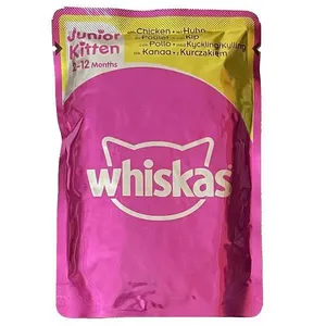 پوچ گربه نوزاد ویسکاس مدل گوشت جوجه وزن 100 گرم