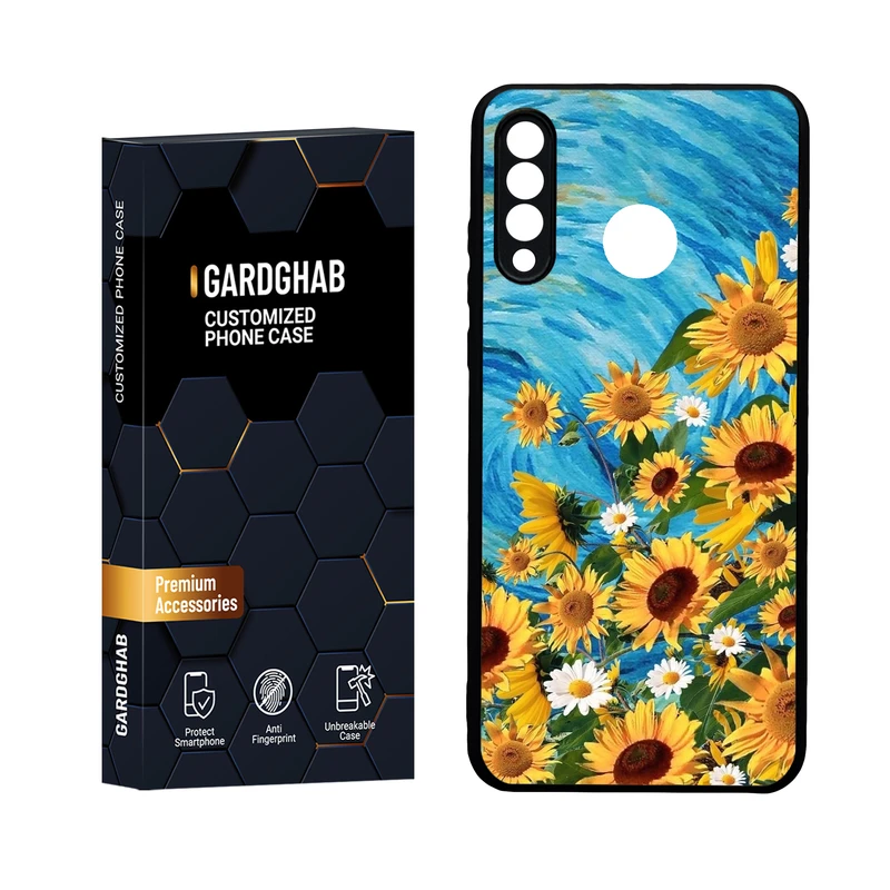 کاور گارد قاب مدل دور ژله ای گلس هنری مناسب برای گوشی موبایل هواوی P30 Lite
