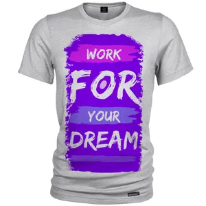 تی شرت آستین کوتاه مردانه 27 مدل Work For Dreams کد MH1196