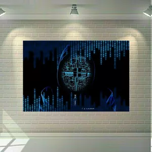 پوستر دیواری طرح برنامه نویس مدل هکر کد SDP1110