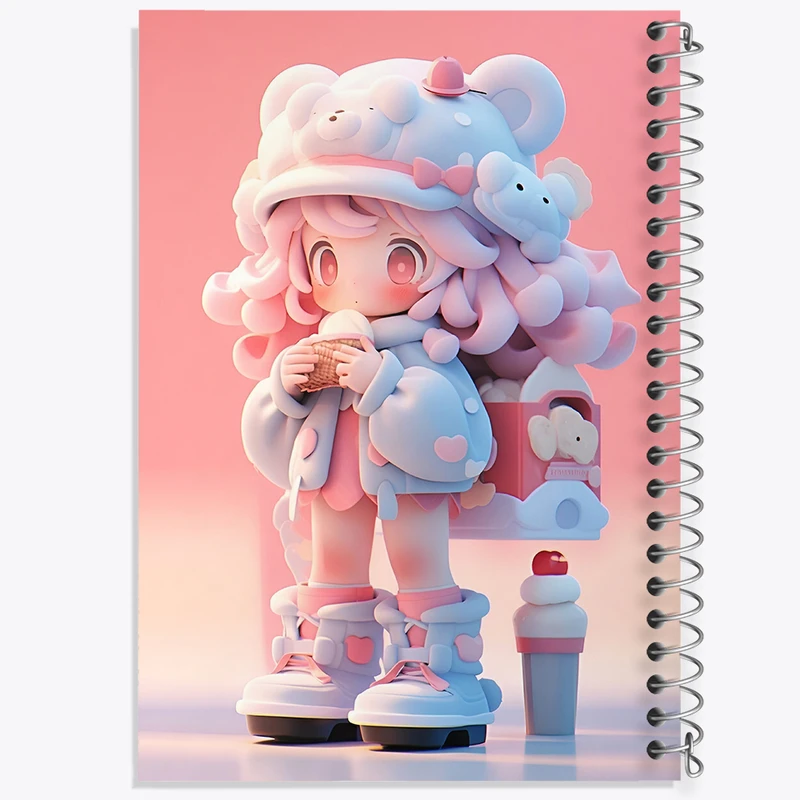 دفتر لیست خرید 50 برگ خندالو طرح دخترانه کیوت کد N4416