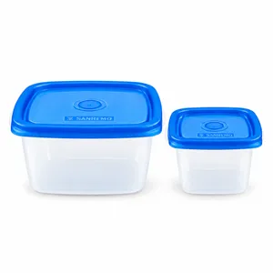 ظرف نگهدارنده با بدنه پلاستیکی سانرمو مدل zf-k-b مناسب برای قرار دادن در یخچال بسته 2 عددی