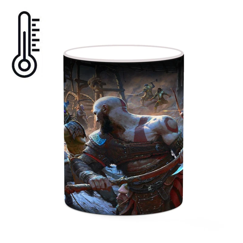 ماگ حرارتی کاکتی طرح گاد آف وار God Of War مدل mgh40549