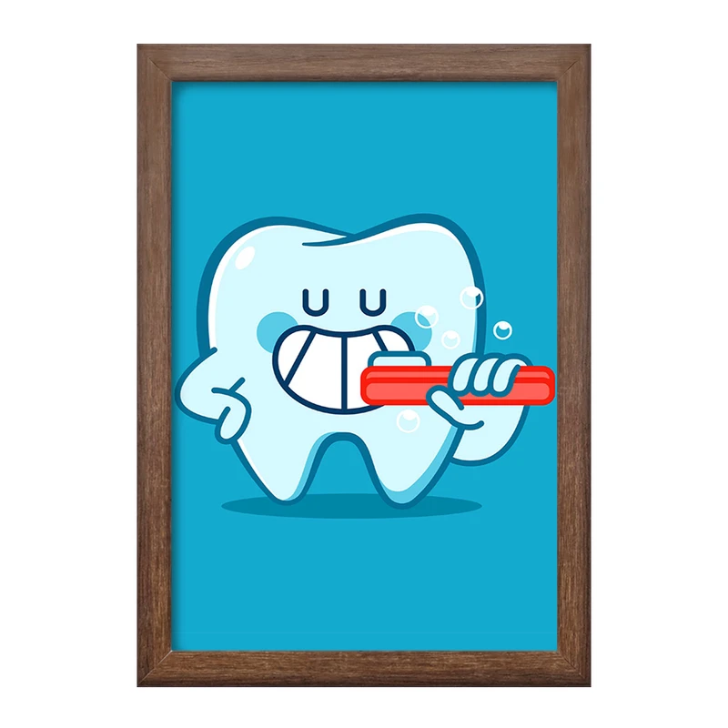 تابلو خندالو طرح دندان و دندان پزشکی کودکانه کد 36766