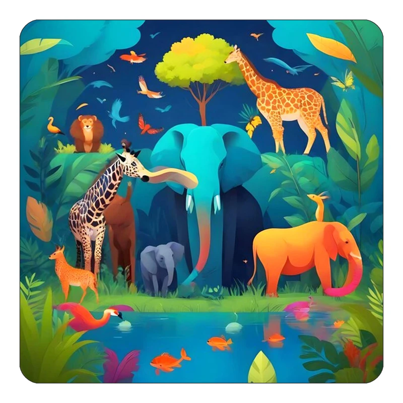 مگنت کاکتی طرح حیوانات رنگی مدل mp27116