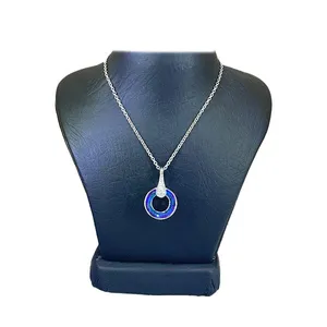 گردنبند نقره زنانه سواروسکی مدل  تمام نگین کد 19635