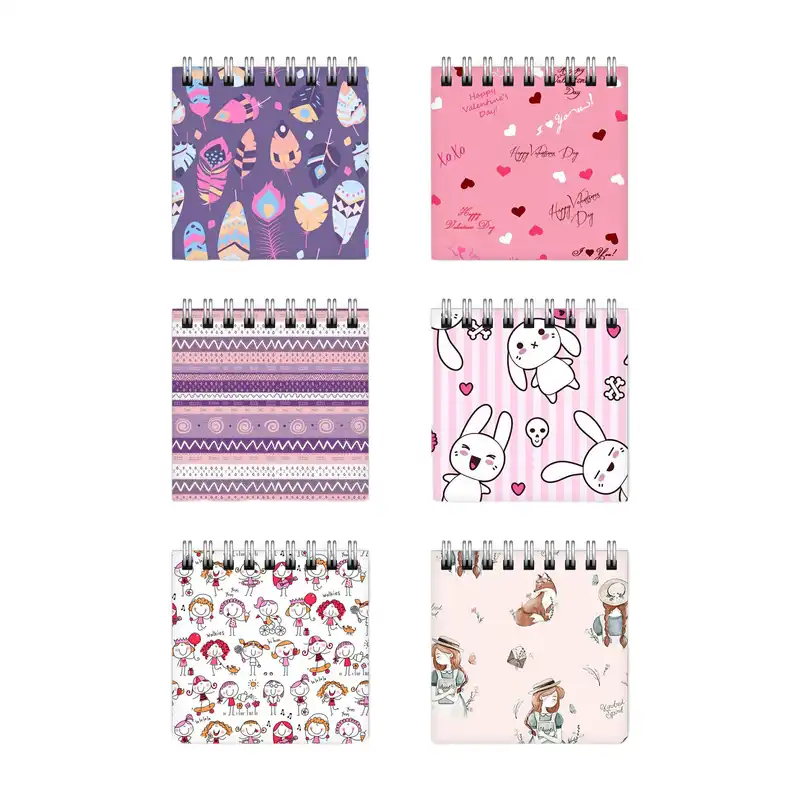 دفترچه یادداشت طرح دخترانه کد 3544942 مجموعه 6 عددی