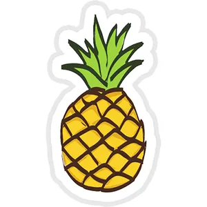 استیکر لپ تاپ طرح Pineapple کد ST1435