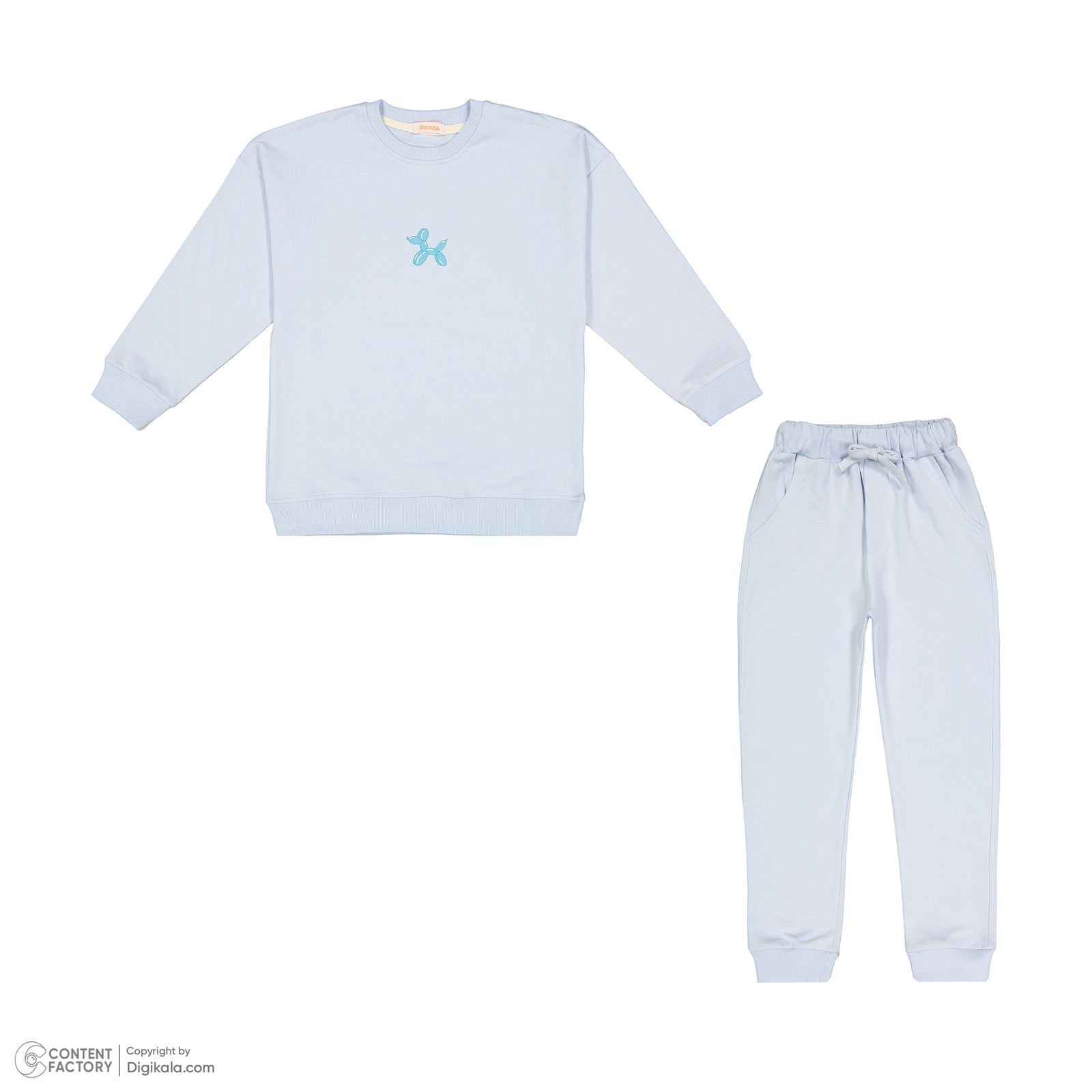 ست سویشرت و شلوار بچگانه مون‌سا مدل 4057 رنگ آبی -  - 3