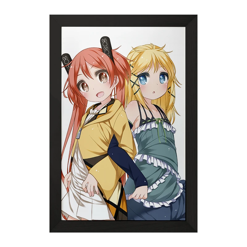 تابلو خندالو مدل تینا و انجو انیمه گلوله سیاه کد 35815