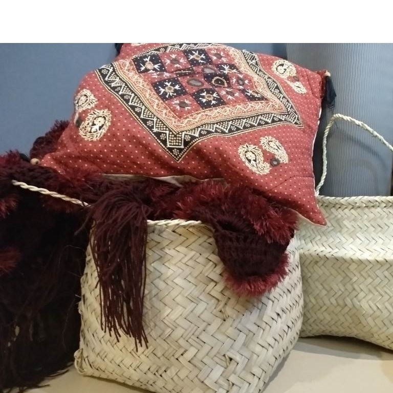 سبد حصیری مدل استوانه کد cm29-27