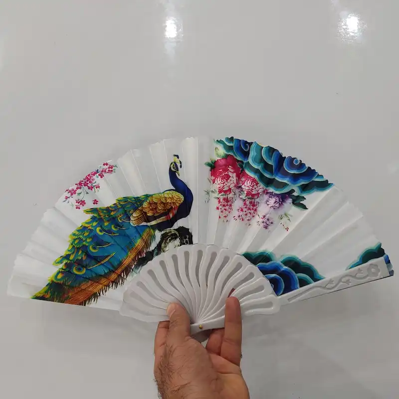 بادبزن دستی طرح طاووس