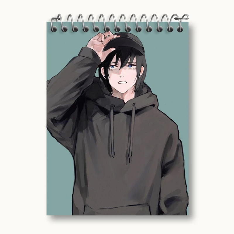 دفتر یادداشت 50 برگ خندالو مدل هایاکاوا انیمه مرد اره ای Chainsaw Man کد 17915