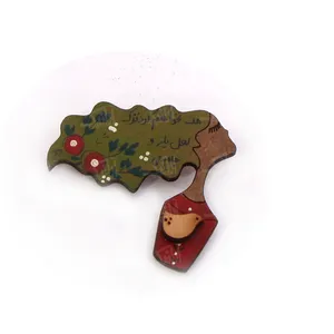 ‎سنجاق سینه‎ ‎چوبی‎ ‎‎رنگ آمیزی ‎طرح ‎‎‎‎یار‎ ‎‎‎مدل 1512500010