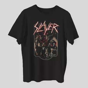 تی شرت آستین کوتاه مردانه مدل متال گروه slayer کد z126