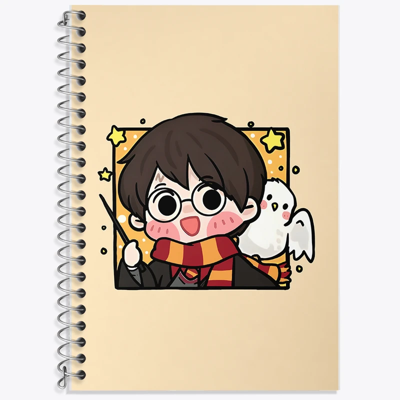 دفتر زبان 50 برگ خندالو مدل سه خط طرح هری پاتر (Harry Potter) کد F6867