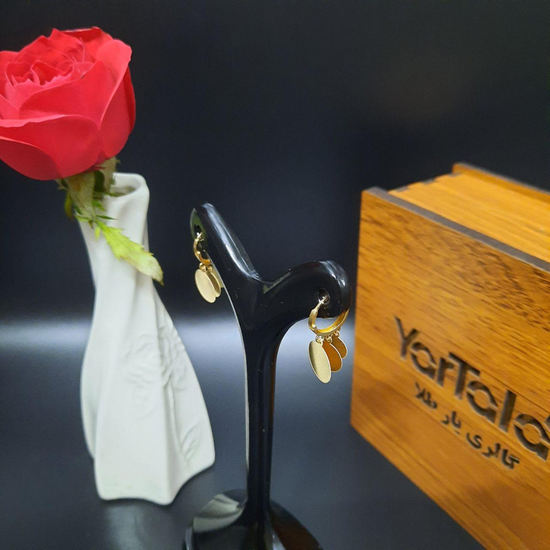 گوشواره طلا 18 عیار زنانه گالری یارطلا کد AG27-8