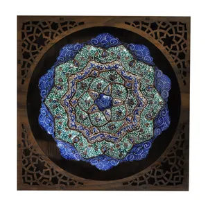 بشقاب میناکاری مدل گل کد N 7